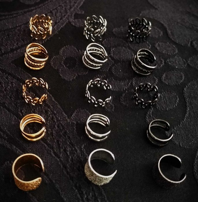 Conjunto de 5 brincos Clip-On - Portes Grátis