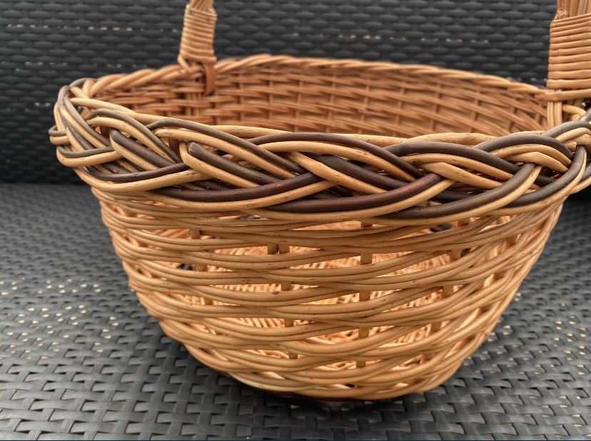 Stylowy Kosz WIKLINOWY Na Grzyby Zakupy Piknik Prezent