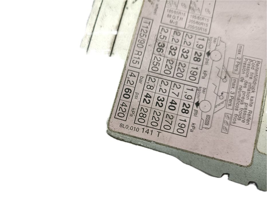 Tampa depósito combustível AUDI A3 (8L1)