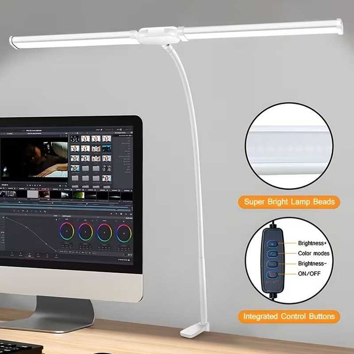 NOVO - Candeeiro de Mesa LED - Flexivel - Branco