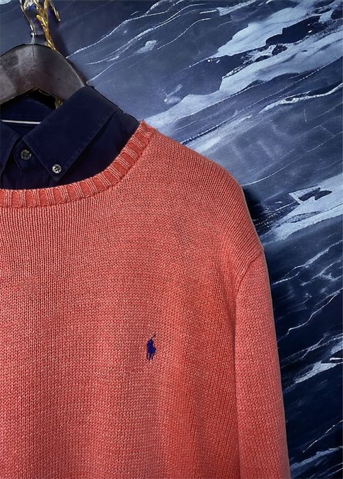 Sweter Ralph Lauren koralowy L long fit