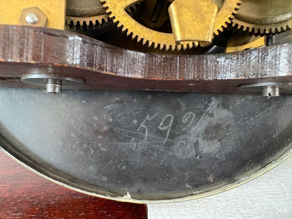 Zegar ścienny z wahadłem Skrzyniowy Gustaw Becker Silesia P48  1909 - 1925 Sprawny