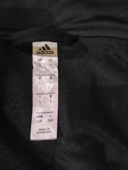 Adidas bluza dresowa z zamkiem czarna