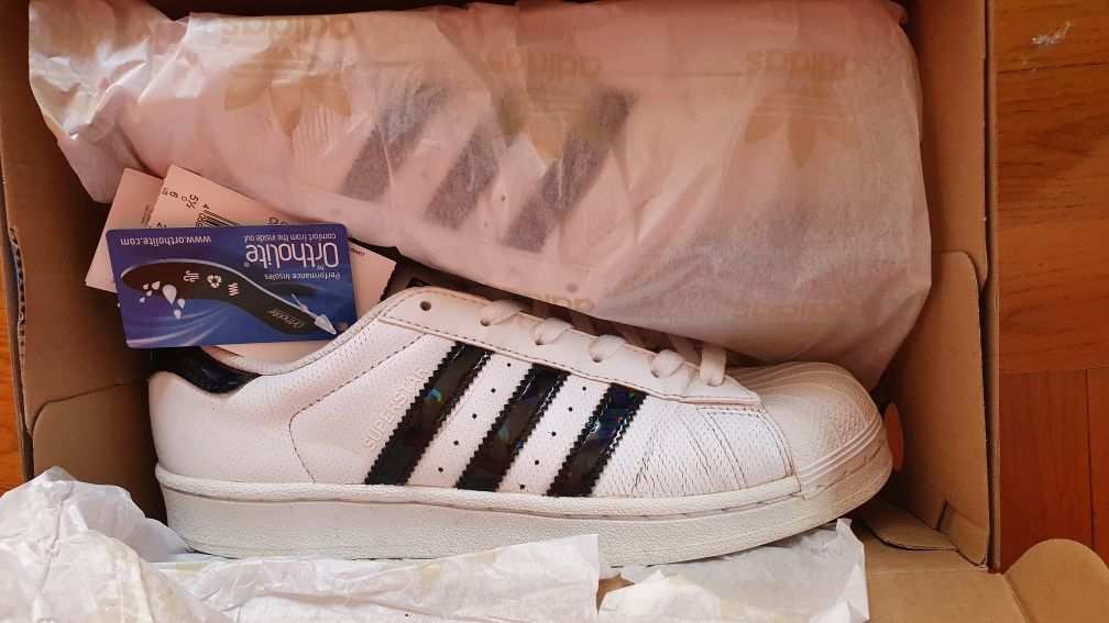 Adidas superstar top hologram czarne