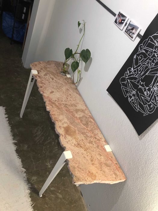 Marble Table with Metal Legs, Tiptoe Design64584617993857121