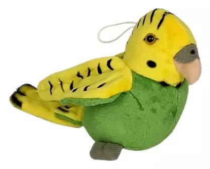 Ziki papuga falista żółta 14cm. Dubi. Nowy Produkt