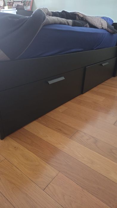 Cama Ikea hemnes + colchão + estrado + cabeceira