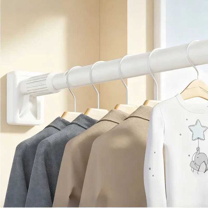 Regulowany teleskopowy pręt do zasłon – montaż bez wiercenia 1,6-2,5m