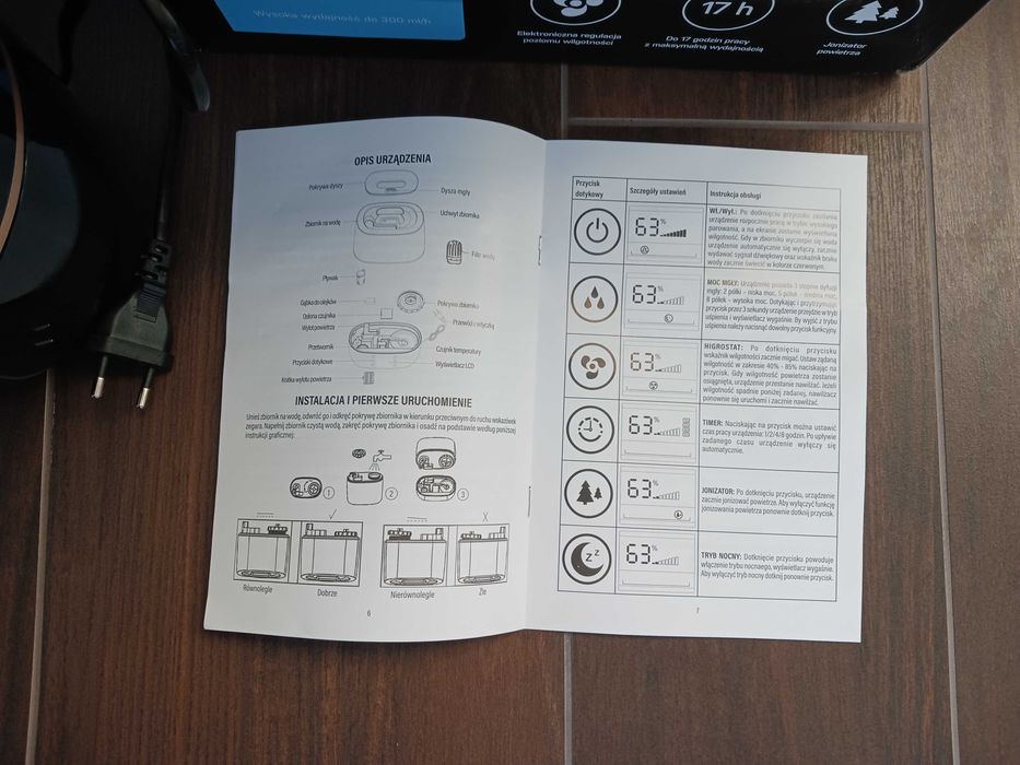 Nawilżacz GÖTZE & JENSEN - AH201KG ultradźwiękowy - 5L jonizacja