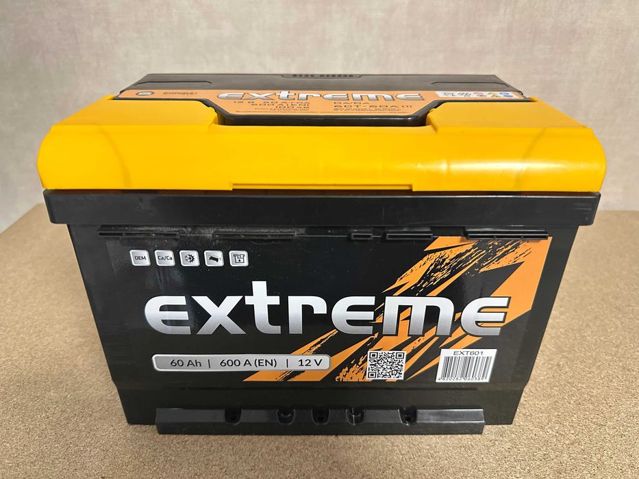 Акумулятор автомобільний Extreme 60Ah 600A 12V "+" зліва