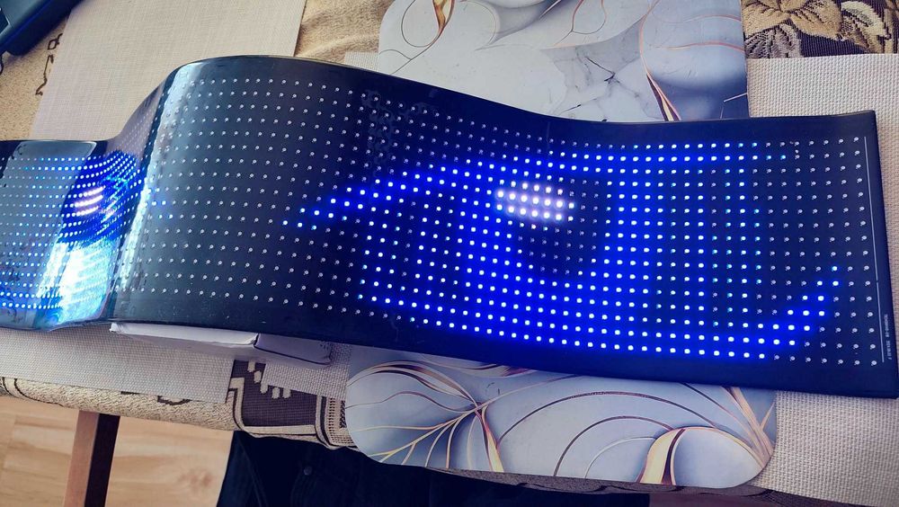 Elastyczny panel wyświetlacz LED Matrix  reklama 19x90 cm