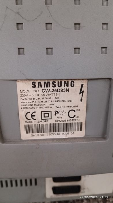 TV Samsung antiga