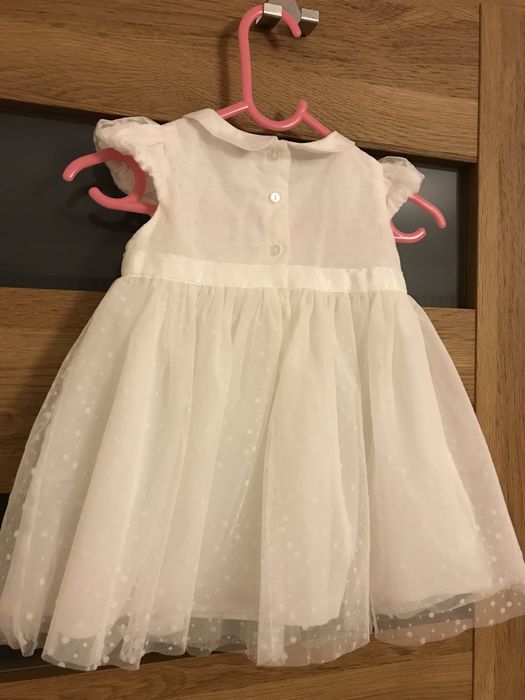 Sukienka do chrztu chrzest dla dziewczynki rozm 74