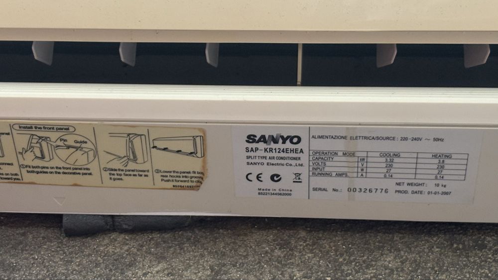 Ar Condicionado Sanyo 12000 BTU Quente/Frio Completo
