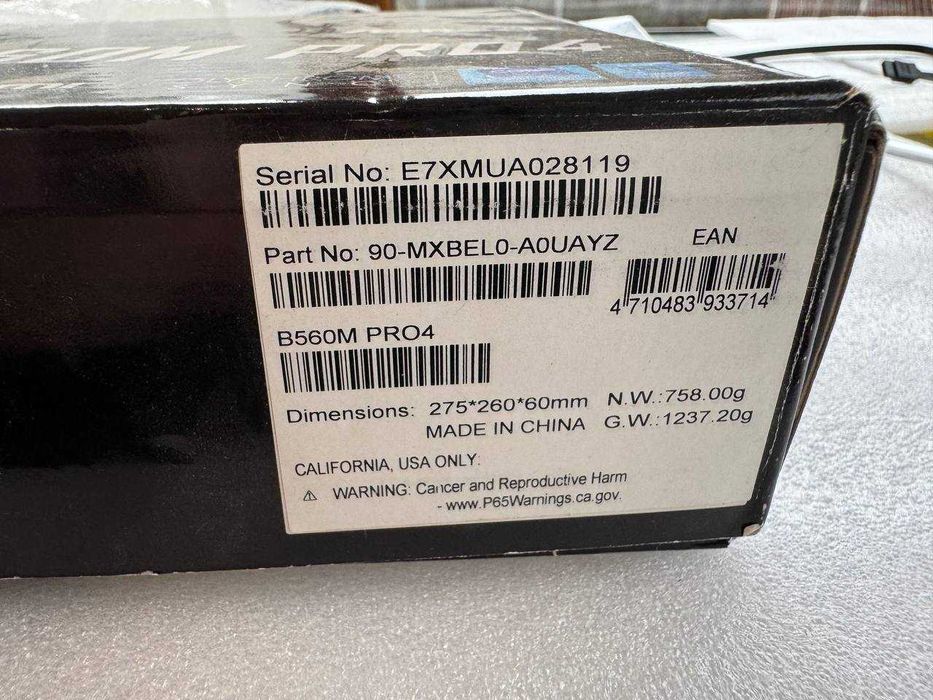 Материнська плата ASRock B560M Pro4 (Socket LGA1200)