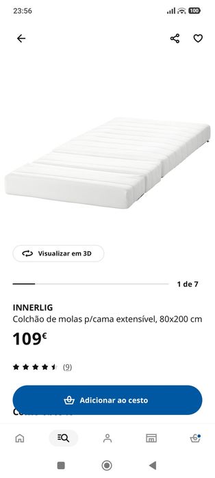 Cama e colchão extensível