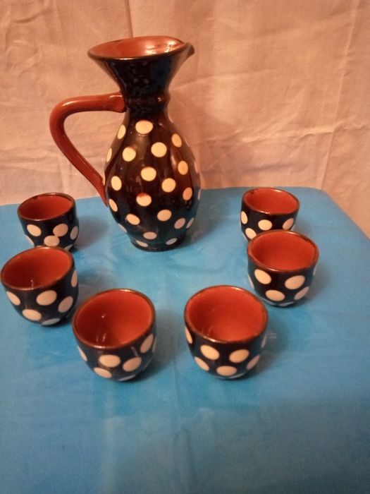 Набор в горошек керамика