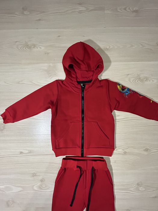 Теплий спортивний костюм на флісі для дівчинки  розмір 92-98
