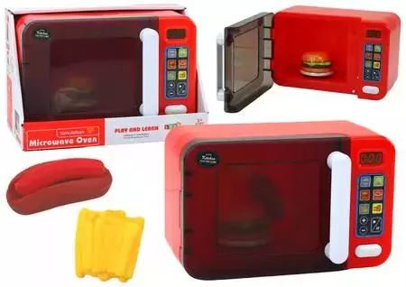 Kuchenka mikrofalowa czerwona. Leantoys