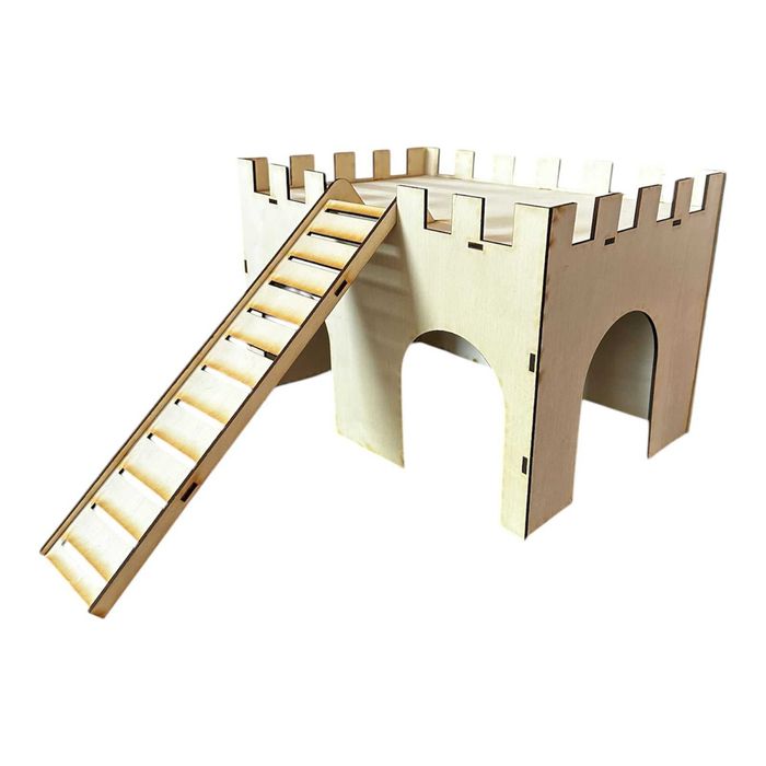 Duży drewniany domek świnki morskiej królika gryzoni klatka legowisko