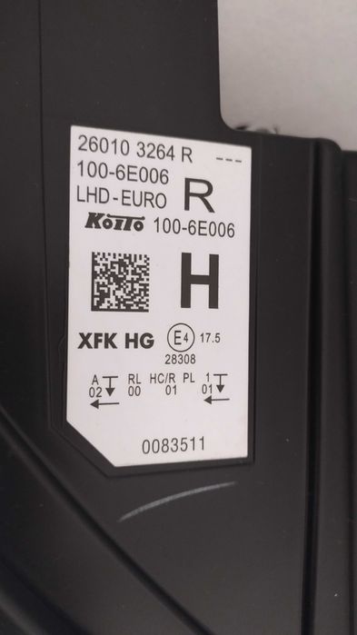 Reflektor Lampa Przednia Prawa FULL LED Renault Kangoo III 2021-