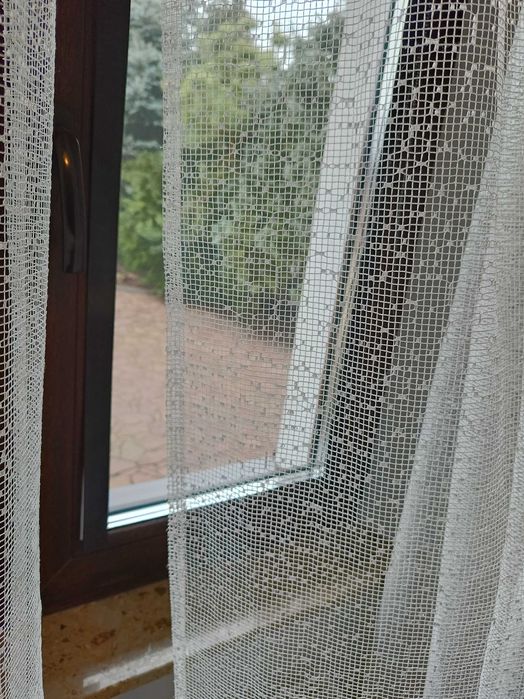 Firanki do salonu – używane | 2 sztuki | na przelotkach | 200 × 242 cm