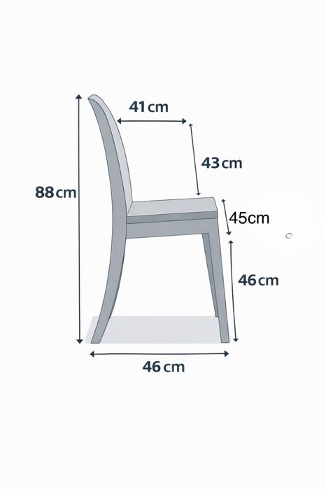 6 Cadeiras de jantar em Wange e tecido
