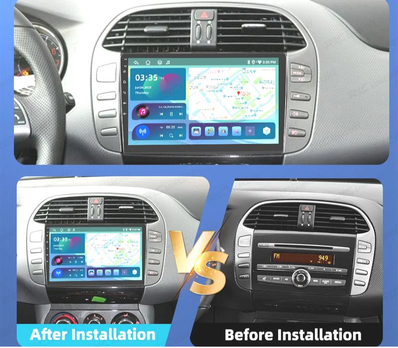 RÁDIO GPS ANDROID 13 FIAT BRAVO 07-14