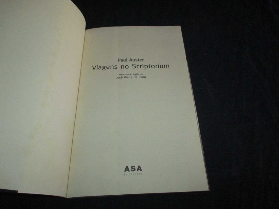 Livro Viagens no Scriptorium Paul Auster 1ª edição