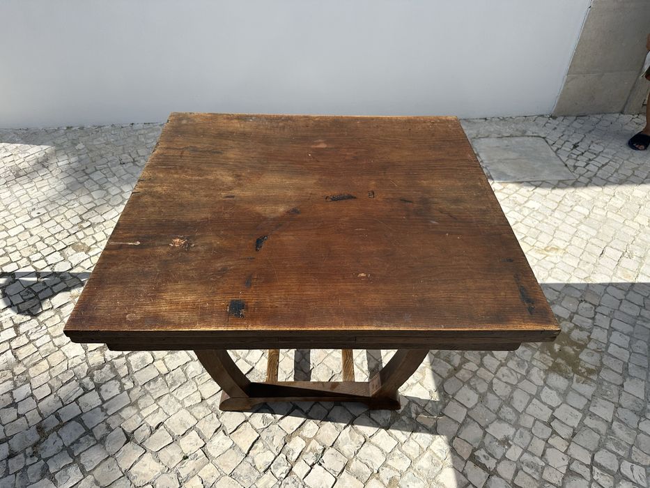 Duas mesas de madeira extensíveis - vintage