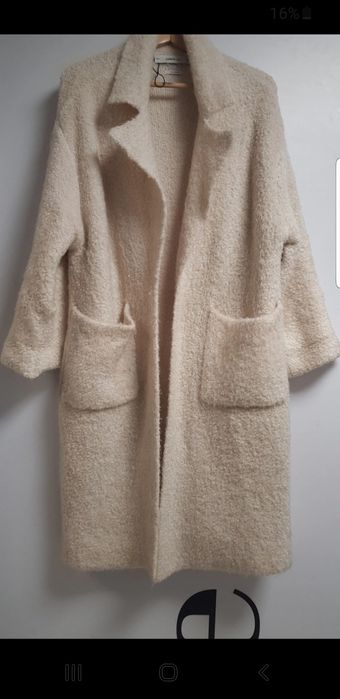 Płaszcz trencz S zara wool