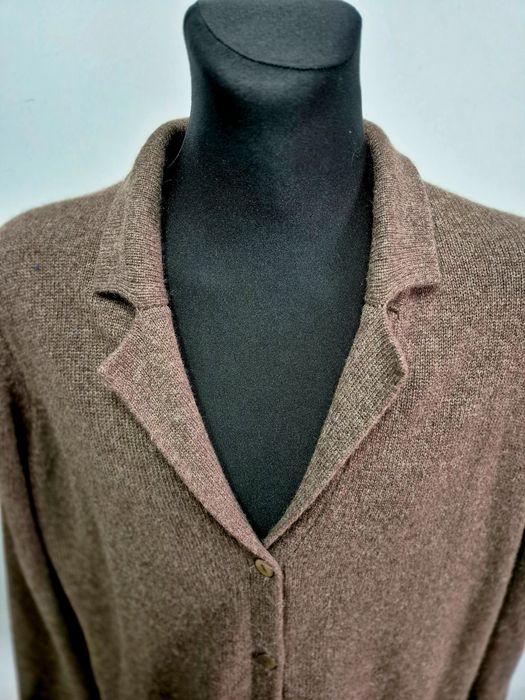 PETER HAHN roz. 50 3/4XL sweter kaszmir 100 % kardigan damski premium