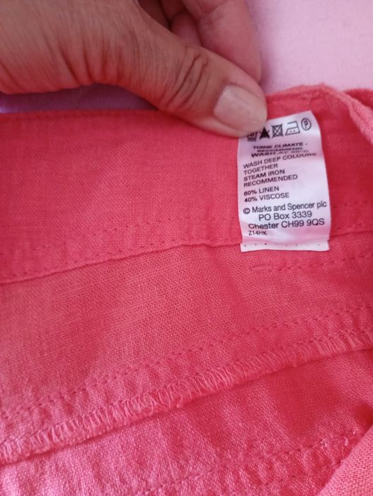 M&S Spodnie lniane kuloty ,lato upał,urlop,size 12