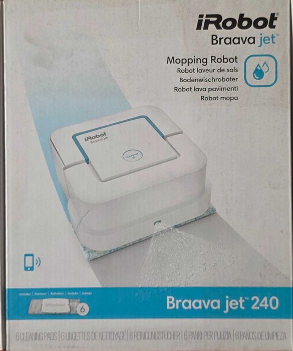 iRobot Braava jet 240 – Robot Mopa | Com Caixa e Acessórios