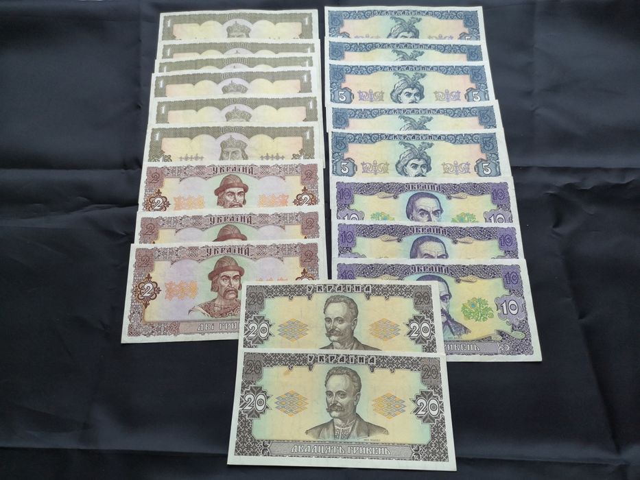 Продам сувеніри  старые бумажные гривны 1992-2019років UNC (прес)