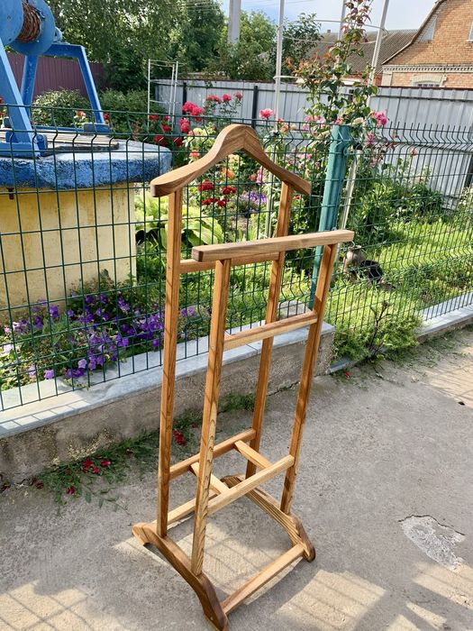 Вішалка Для Одягу Підлогова Дерев'яна З Натурального дерева