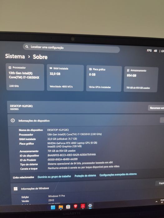 Notebook gamer Gigabyte