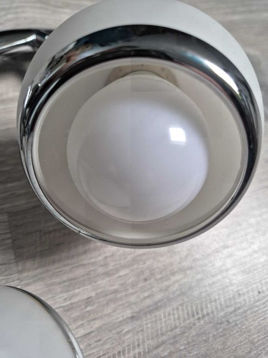 Lampa sufitowa wisząca chromowana nowoczesna 2 żarówki E14 nowoczesna