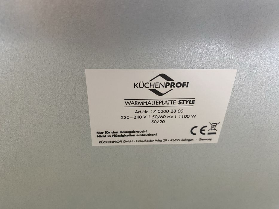 Kuchenprofi Placa de Aquecimento (rechaud elétrico)