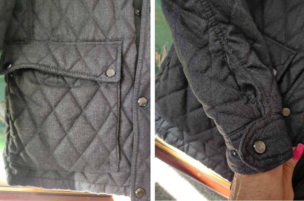 pikowana kurtka męska Zara modna casual slim fit miejska ciepła