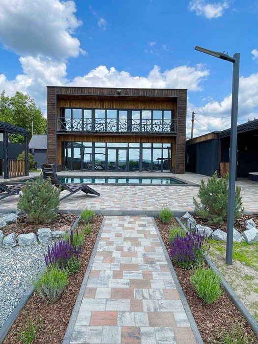 Оренда будинку, альтанка, басейн з підігрівом, баня на дровах та чан