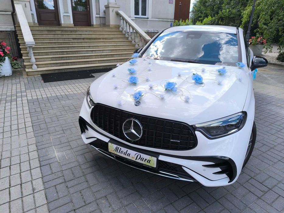 Samochód, auto do ślubu. Mercedes GLC Coupe  pakiet AMG.