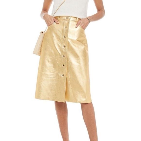 Шкіряна спідниця , юбка Sandro Paris