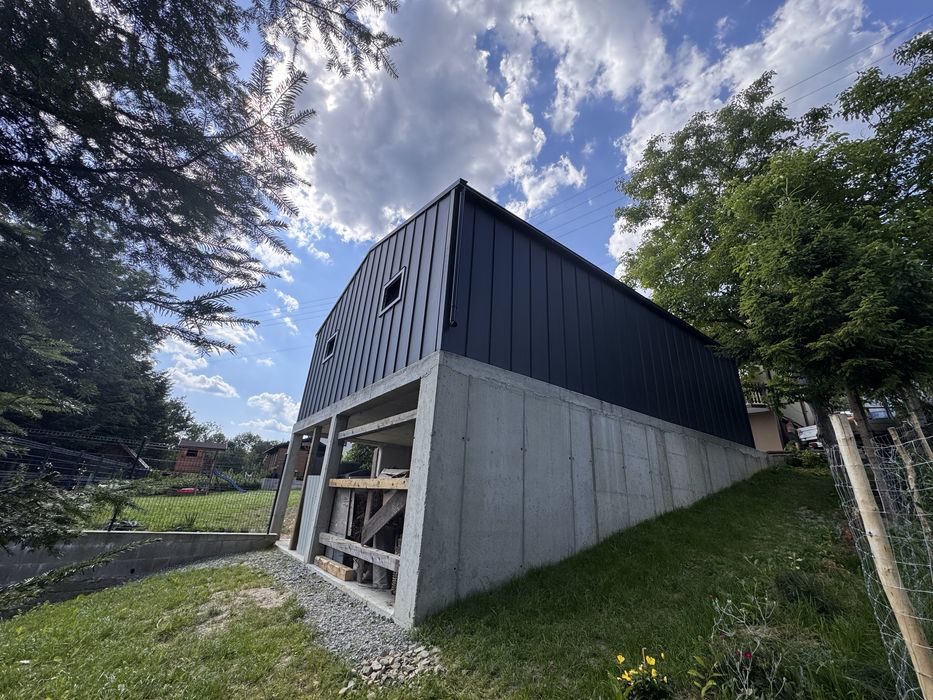 Garaż Blaszany drewnopodobny 6x6 7x6 7x7 8x7
