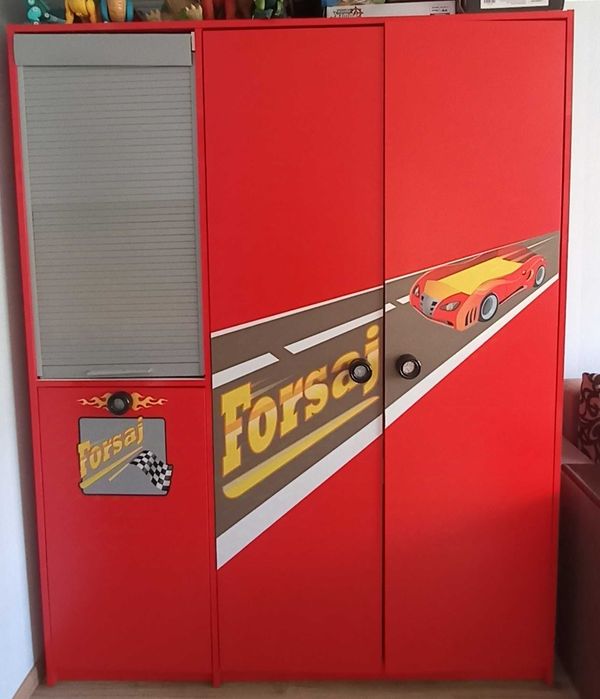 Дитяча Форсаж шафа ,стіл ,тумба, книж.шафа