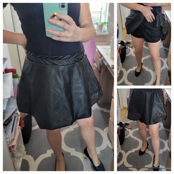 Spódnica bombka spódnico spodnie ekoskórka nowe