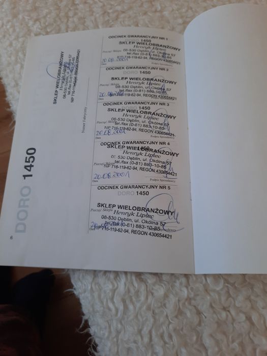 Sprzedam instrukcję obsługi.