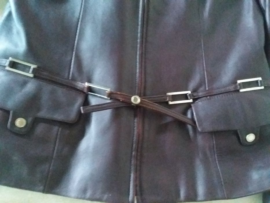 Куртка-жакет кожаная женская