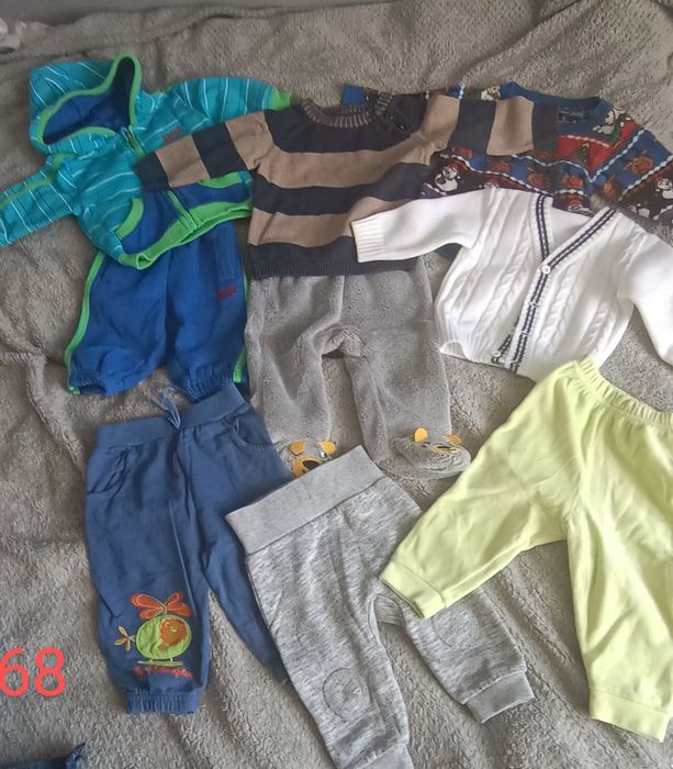 Paczka ubranek dla chłopaka 68 ( 50 sztuk )plus gratisy