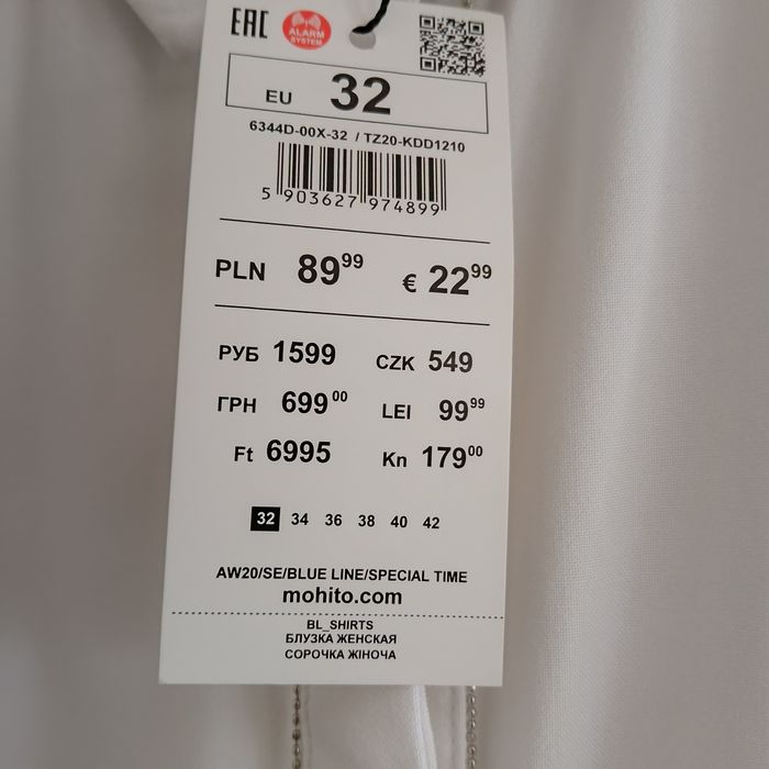 Biała koszula rozm.32, marki Mohito.